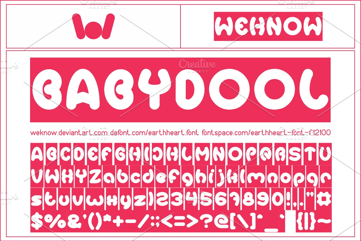earth heart font preview 2