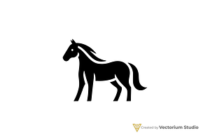 Modern Horse Silhouette Logo, a Branding & Logo Template by Vectorium Studio