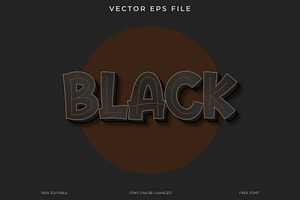 Editable Black Text Effect Design, an Action Add-On by Imamul001