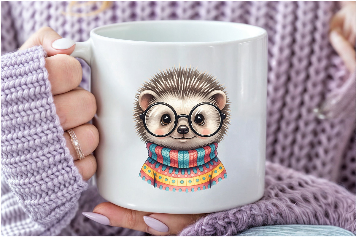Watercolor Autumn Cute Hedgehog PNG, an Illustration by Craft Nest (Photo 6 of 9)