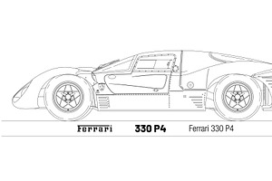 Ferrari 330 P4 vintage sport car, a Sport Illustration by frizio