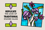 Stained Glass Brushes For Procreate, a Brush Add-On by seamless team (Thumbnail 3 of 11)