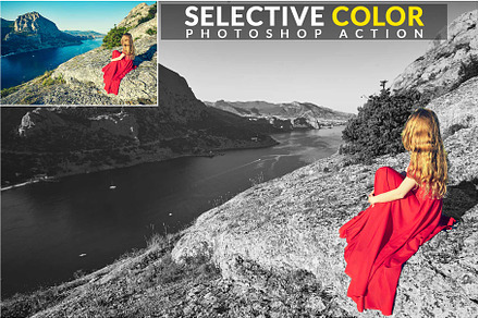 Selective color Photoshop Action