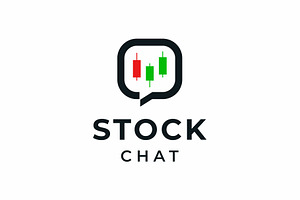 Candle Stick Chart Chat bubble Logo, a Branding & Logo Template by Buqancreative