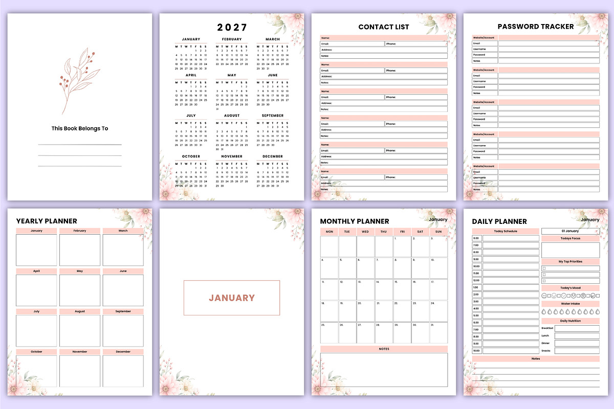 2027 Planner 365 Days | Daily, a Stationery Template by Mustafiz (Photo 2 of 5)
