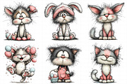 Whimsical Easter Cats Clipart, an Illustration by Daily.Designs (Thumbnail 4 of 8)