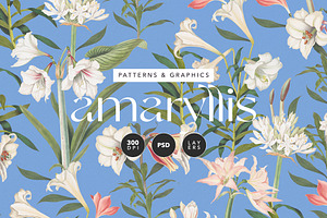 Vintage Lily English Floral Pattern