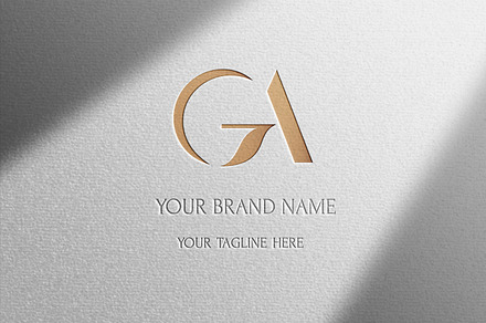 GA classical initials monogram