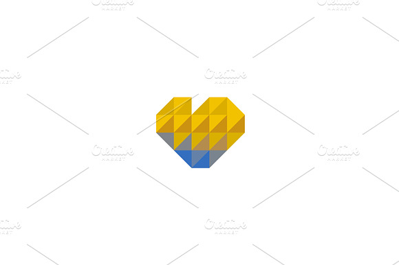 A Heart Logo From Geometric Shapes
