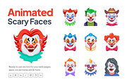 Scary Face Vector Set, an Emoji Icon by Vectors Market (Thumbnail 1 of 7)