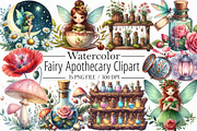 Fairy Apothecary Watercolor Clipart, an Illustration by Libby Wishes (Thumbnail 1 of 7)