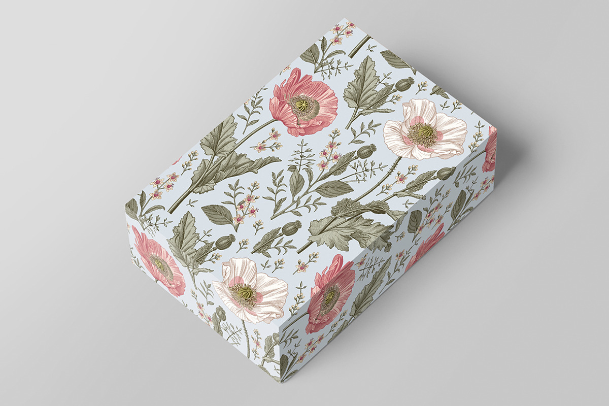 Wedding Card Poppy Poppies Seamless, an Object Graphic by Vintage (Photo 9 of 13)
