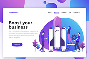 Landing page templates, a Templates & Theme by Creative Graphics (Thumbnail 3 of 12)