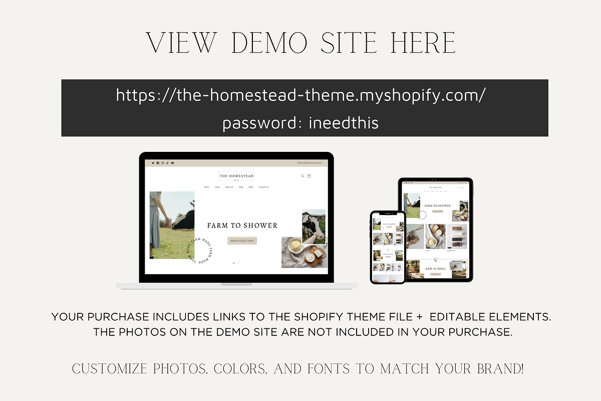 Shopify Theme | The Homestead, a Templates & Theme by Easy Website Themes (Photo 4 of 6)