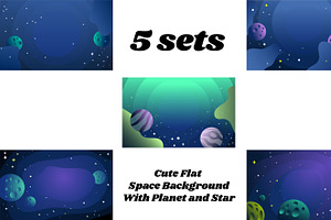 5 Sets Of Abstract Space Background