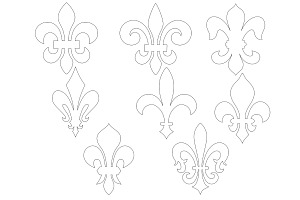 Fleur De Lis Set 1 Procreate Brush