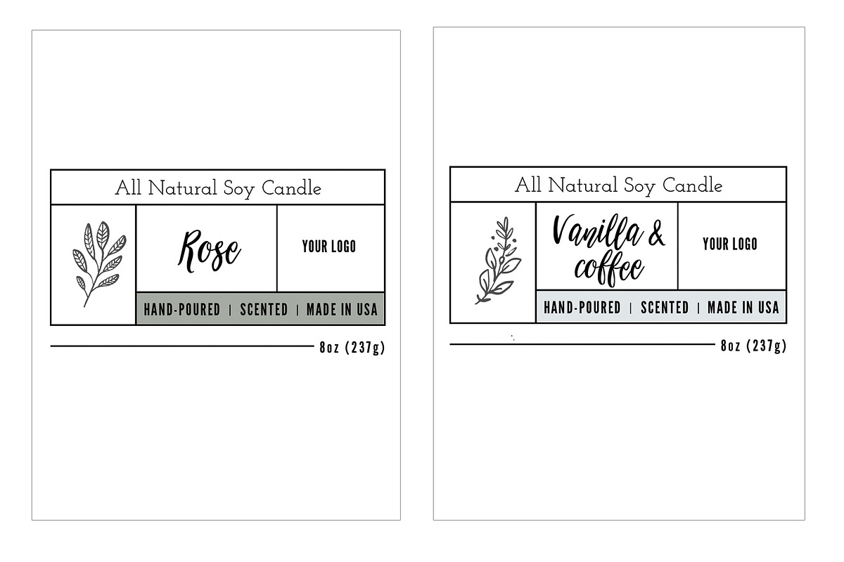Candle Label Templates, a Stationery Template by Marham Labeling Co (Photo 4 of 5)