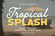 Tropical Splash Vintage Duo, a Script Font by Tyasify (Thumbnail 1 of 15)