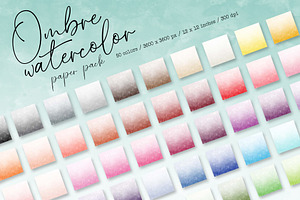 Ombre Watercolor paper pack