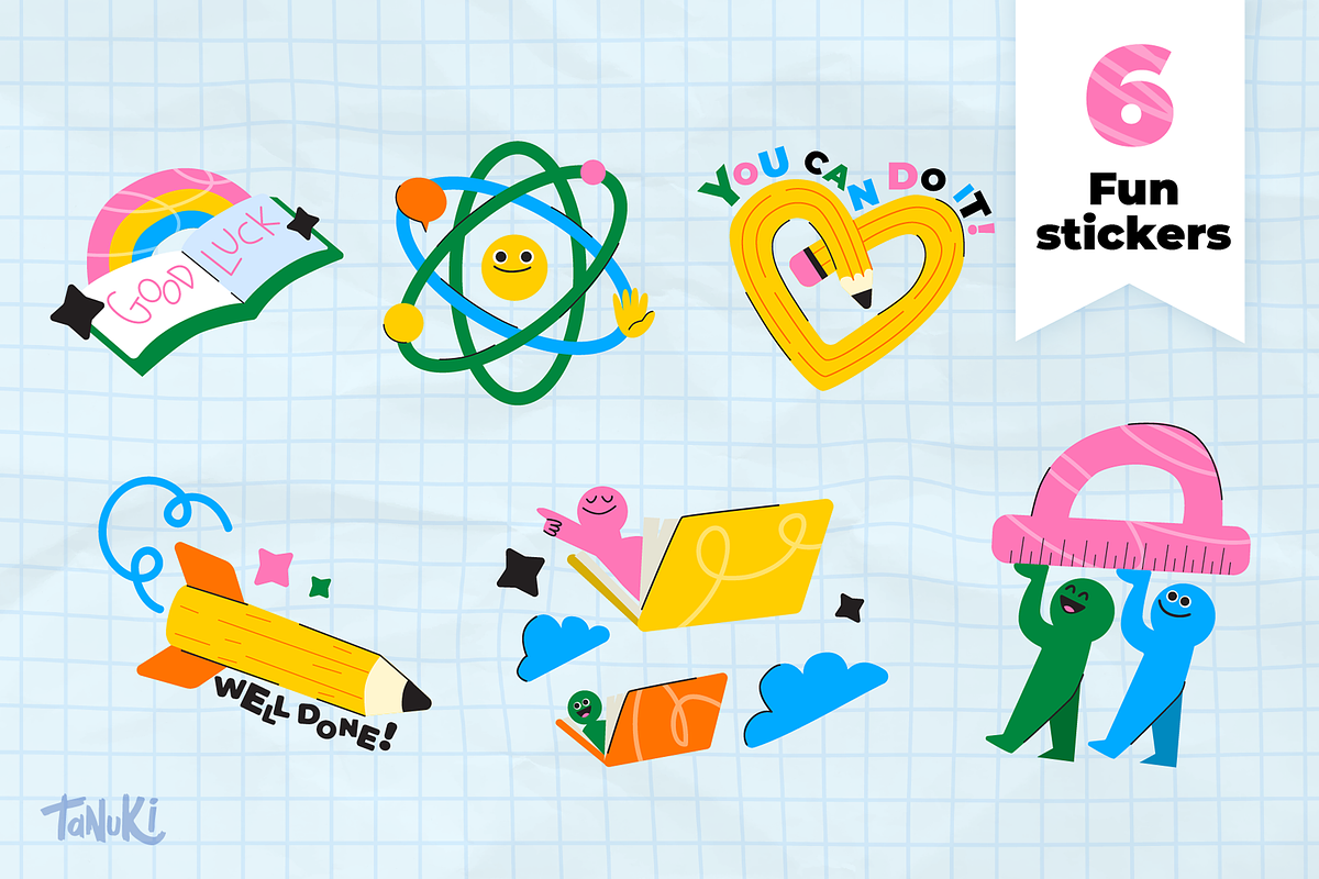 Back to school-34 Colorful Elements, an Education Illustration by Tanukis (Photo 2 of 5)