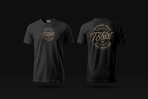 T-Shirt Mockup - Black Version, a Mockup by Avelina Studio