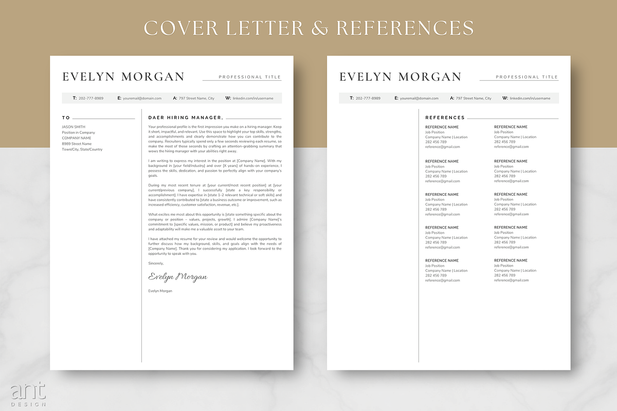 Modern Resume Template - The Morgan, a Resume Template by AntDesignStudio (Photo 4 of 9)