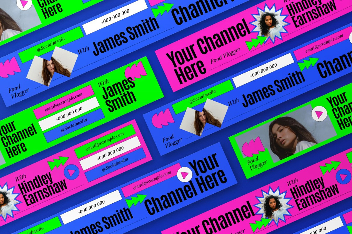 Pink Food Vlogger Youtube Cover, a Social Media Template by graphicook (Photo 3 of 3)