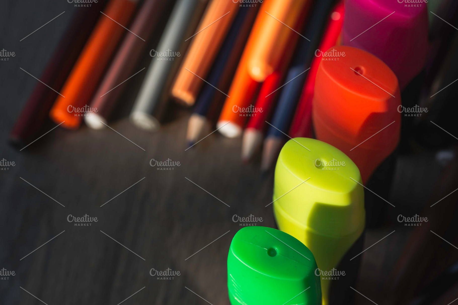 Multicolor markers for drawing featuring markers, marker, and isolated, an Arts & Entertainment Photo by Deyan Georgiev