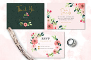Sweet Floral Wedding Invitation Set, an Invitation Template by wulano (Thumbnail 3 of 6)