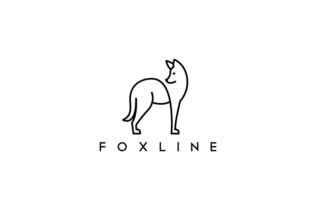 Fox line art modern minimal logo, a Branding & Logo Template by Your Choice Art