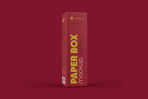 Paper Box Mockup 46x163mm