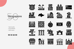 Singapore Solid Icons, an Icon by Bloodline