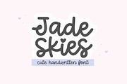 Jade Skies | Cute Script Font, a Script Font by KA Designs (Thumbnail 1 of 11)