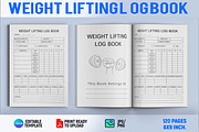 Weight Lifting Log Book, a Print Template by Book2bees (Thumbnail 1 of 4)