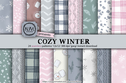 Cozy Winter Seamless Patterns
