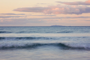 Ocean at Sunset Stock Photo