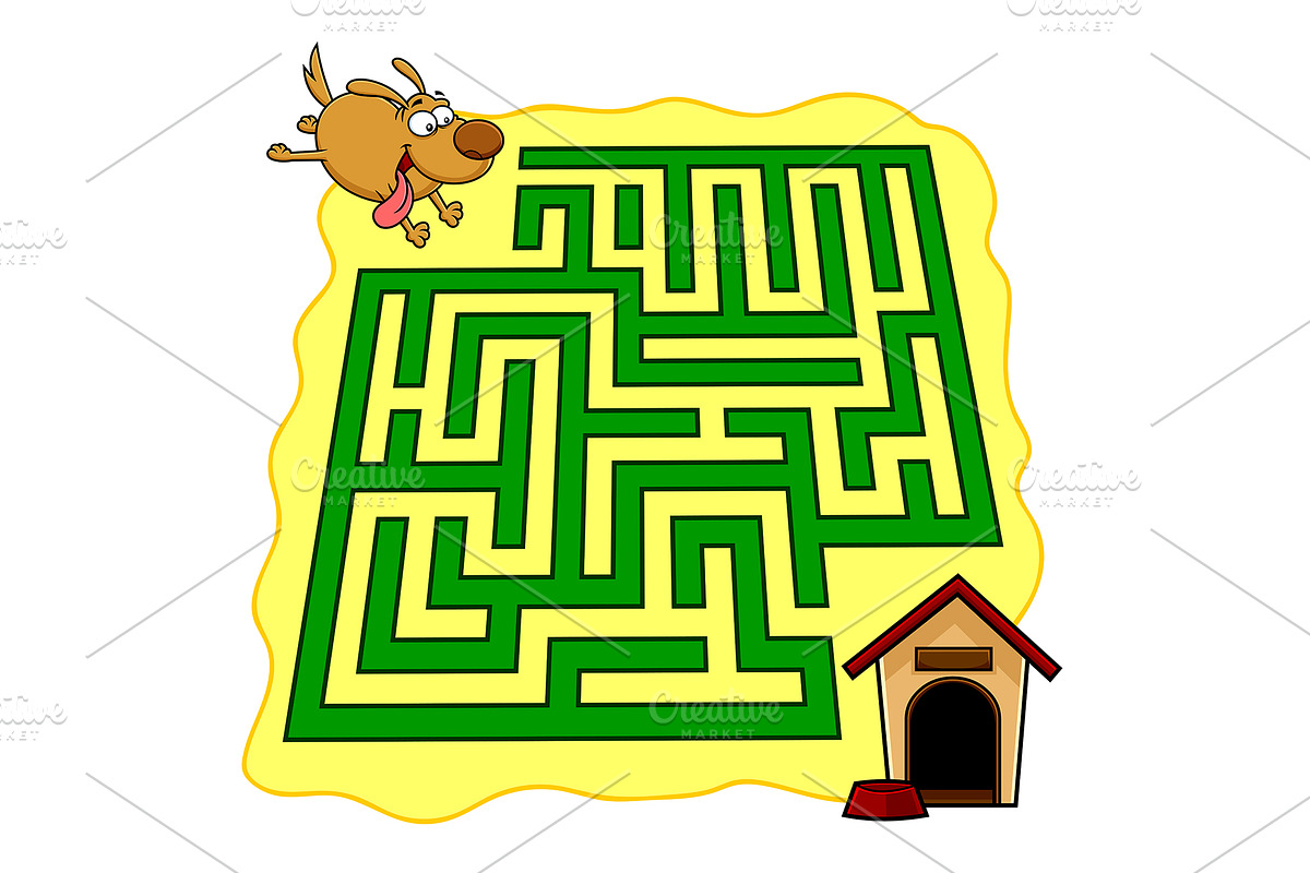 Cartoon Maze Game Education For Kids, an Animal Illustration by HitToon