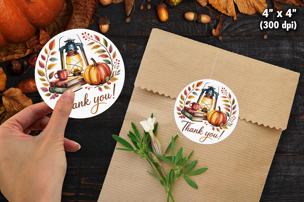Fall Autumn Thank You Sticker Bundle, an Illustration by Actual Pixel (Photo 15 of 22)
