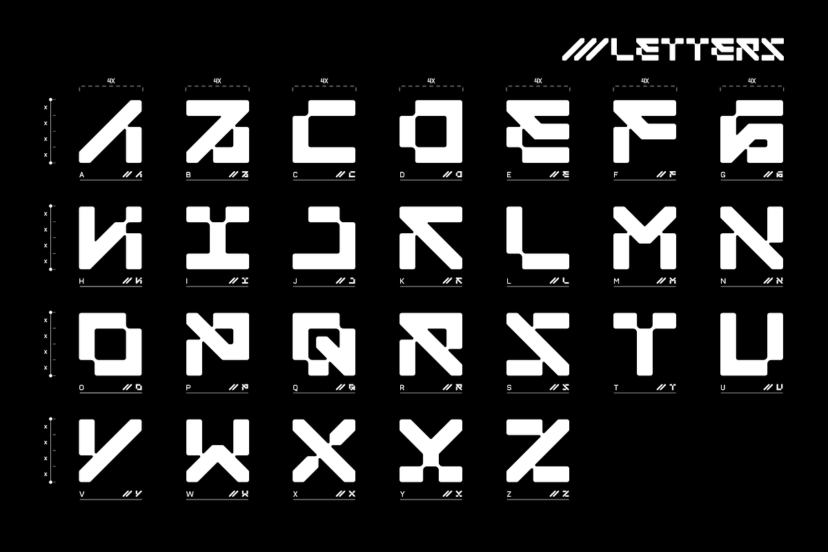ANERO - FUTURISTIC DISPLAY FONT, a Symbol Font by Font For Zula™ (Photo 2 of 11)