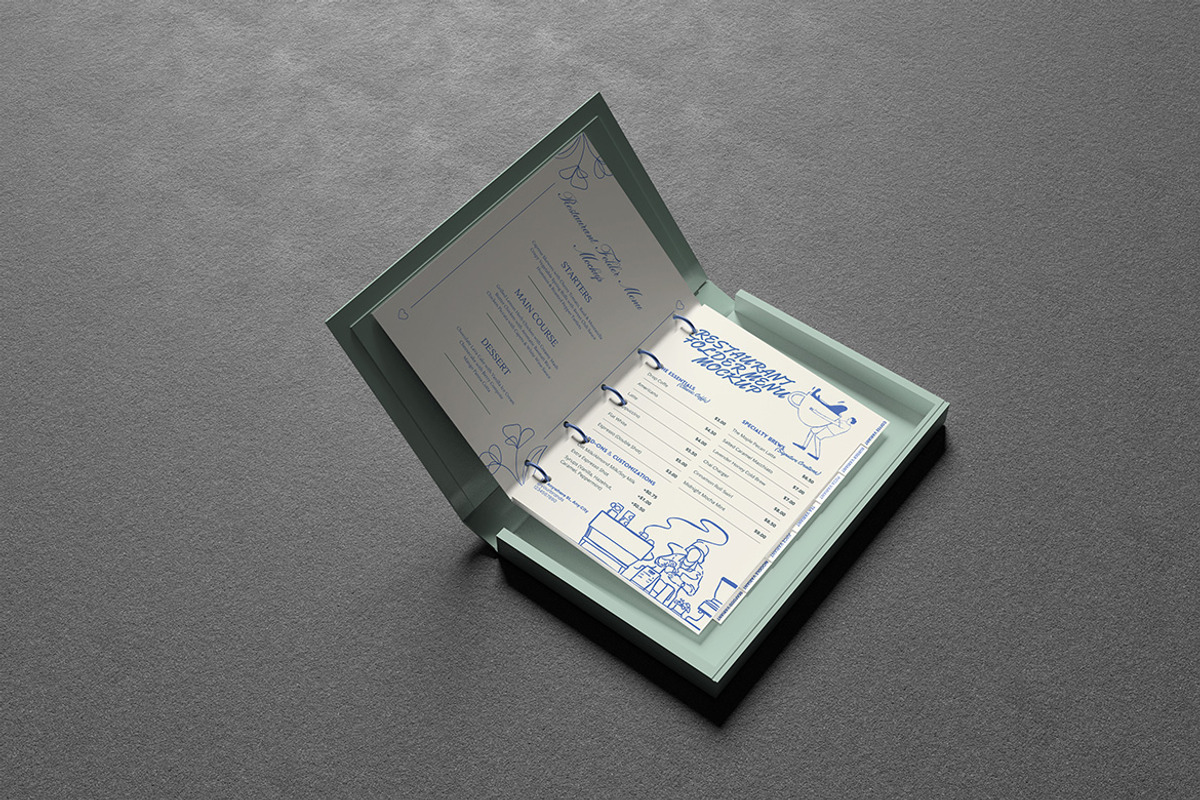 Realistic Folder Menu Mockup, a Books & Magazine Mockup by My Code Std (Photo 5 of 5)