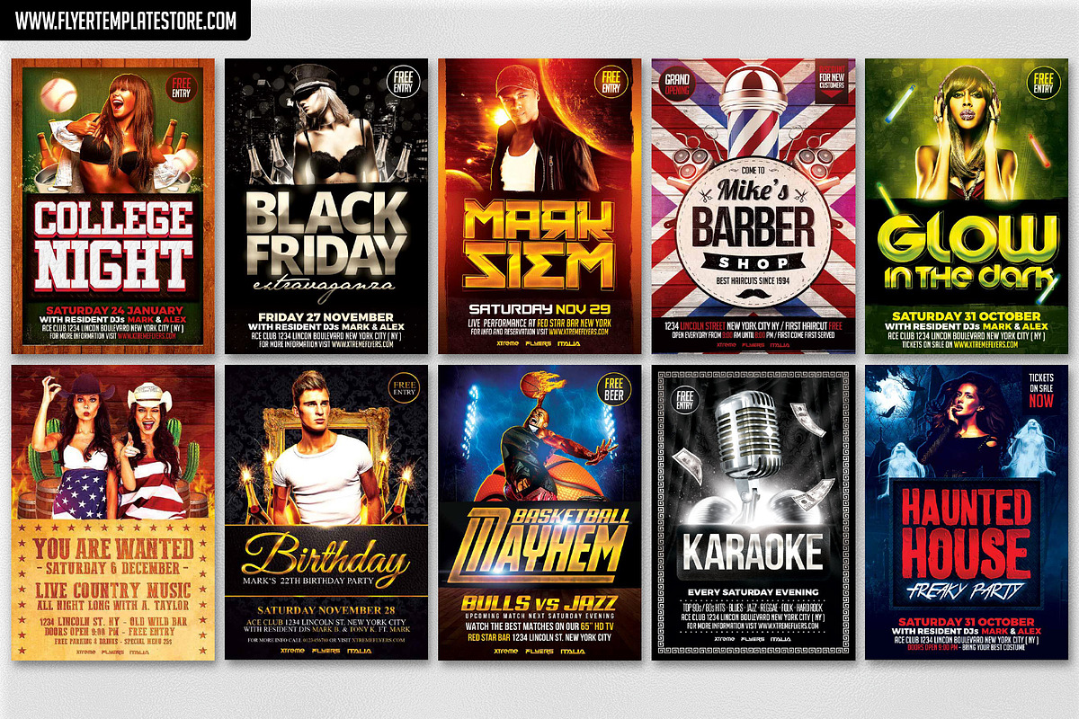 200 Flyer Templates Bundle 98% OFF !, a Flyer Template by XtremeFlyers (Photo 13 of 22)
