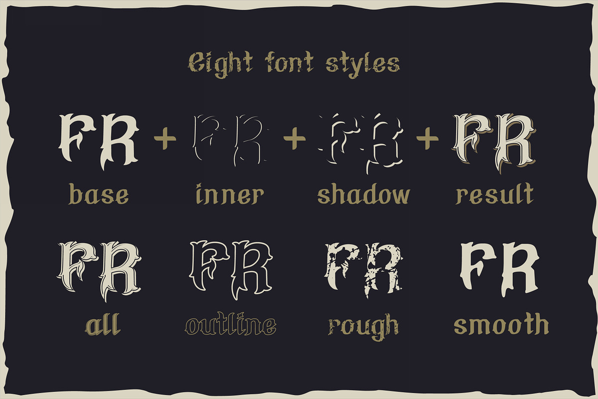 10 Vintage Font Families Bundle #3, a Blackletter Font by Fractal fonts & graphics (Photo 24 of 67)