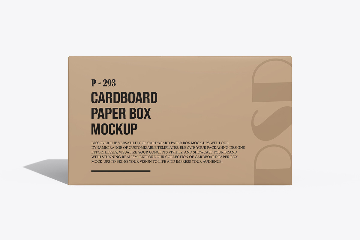 Cardboard Paper Box Packaging Mockup, a Packaging Mockup by Ram Studio LLC (Photo 3 of 10)