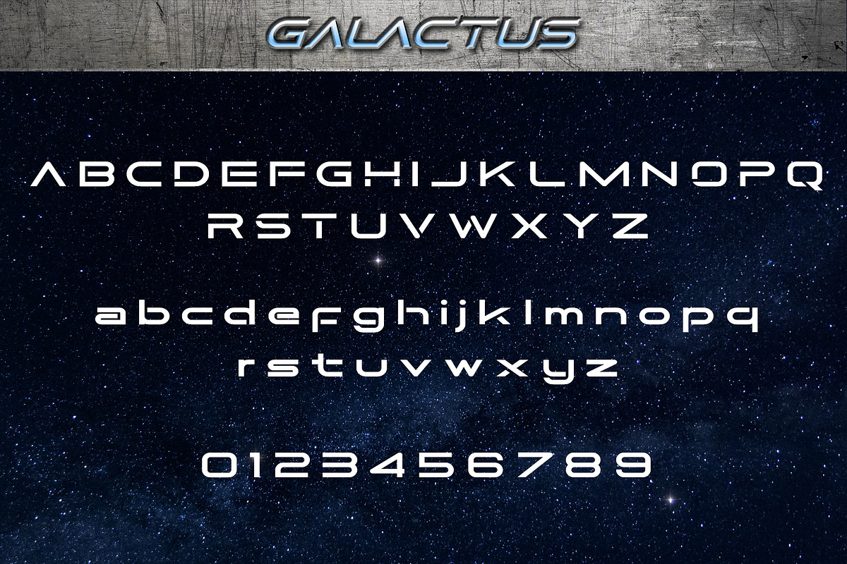 Galactus - SCIFI Font Family preview 4