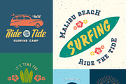 Vintage Surfing Labels/Logos Set, a Branding & Logo Template by Createvil (Thumbnail 8 of 8)