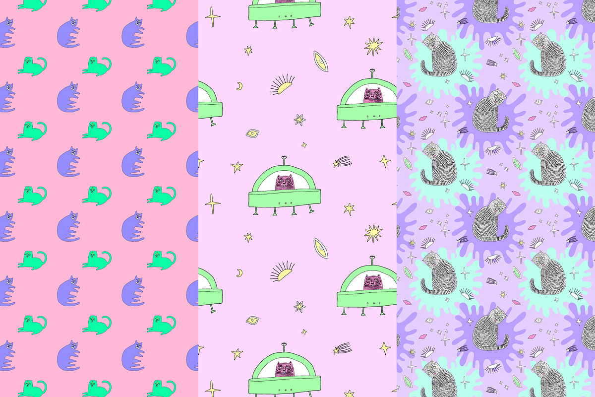 Magical Cats Aliens Set, an Animal Illustration by Annie Konst (Photo 3 of 8)