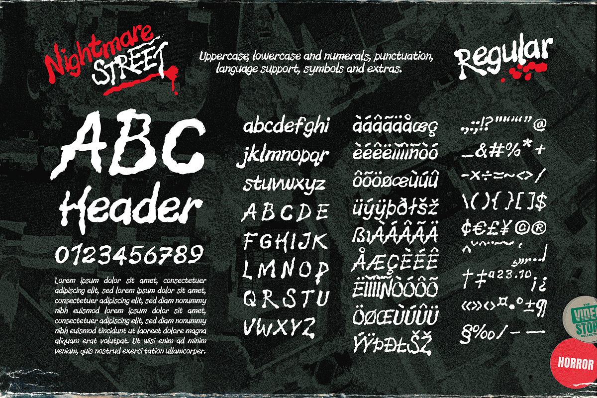 Nightmare Street - Halloween Font, a Font by Wingsart Studio (Photo 4 of 16)