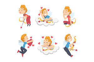 Funny Cupid Boy as Adorable Joyful, a Person Illustration by TopVectors