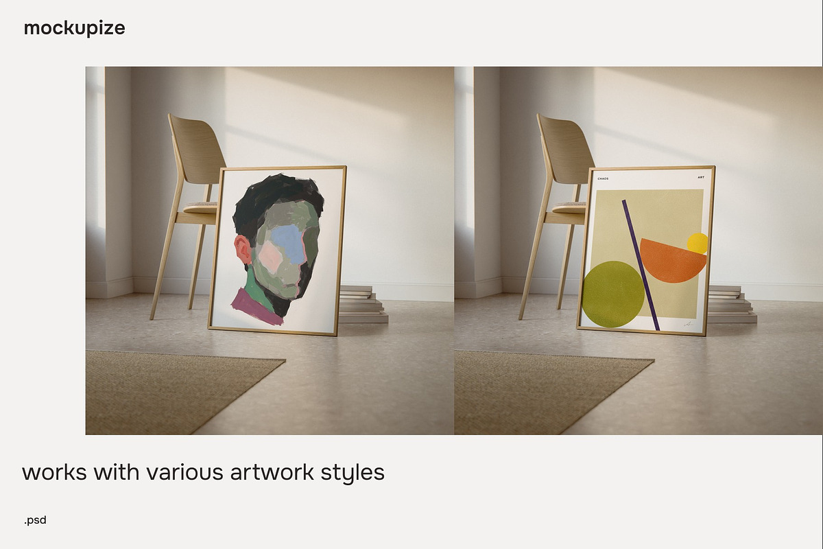 4x5 Leaning Chair Frame Mockup, a Household Mockup by mockupize (Photo 7 of 7)