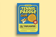 Blue CartoonTennis Paddle Club Flyer, a Flyer Template by megarez (Thumbnail 1 of 3)